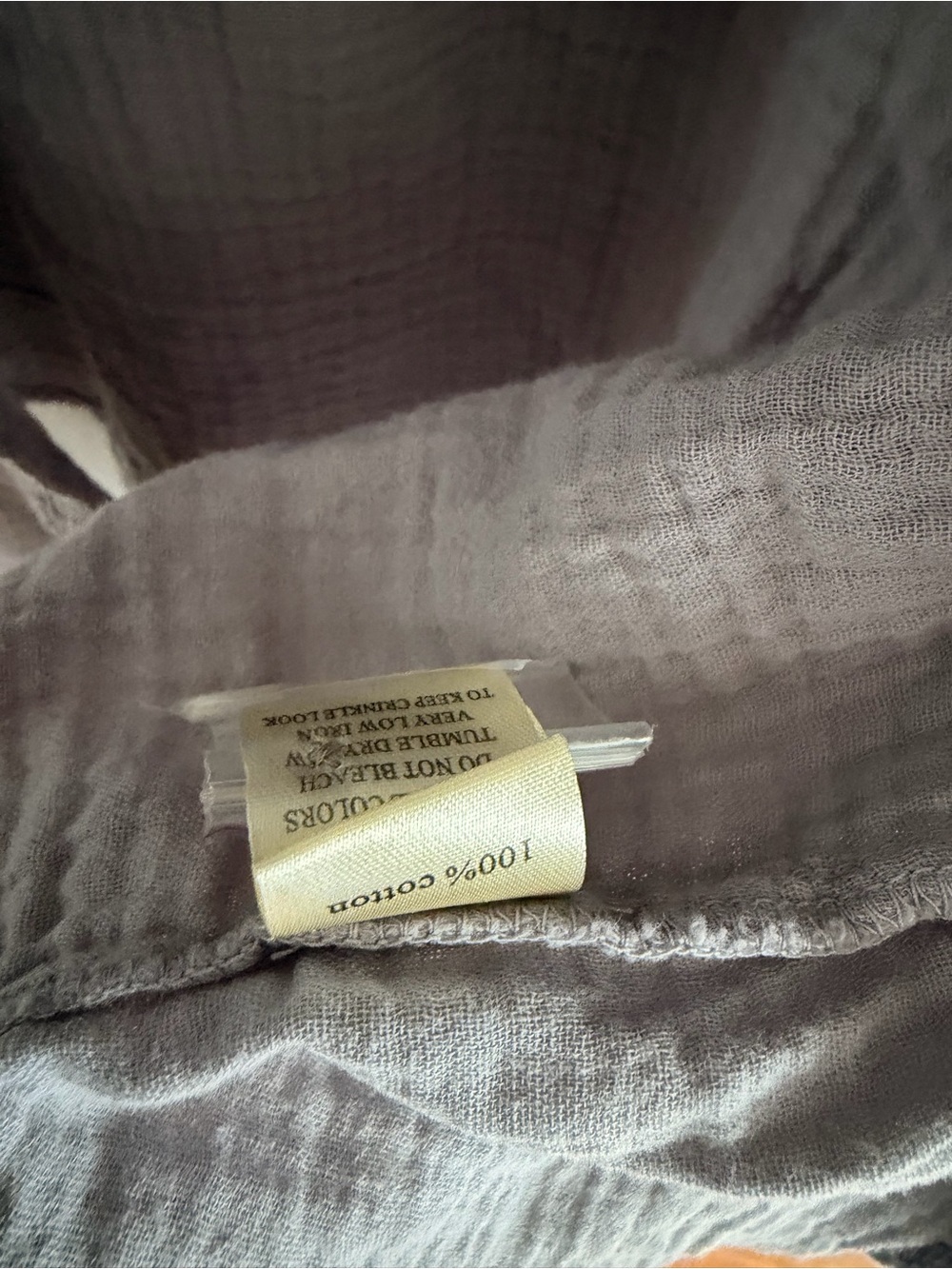 Dylan Light Blue-Grey Cotton Gauze Shirt size medium - Picture 5 of 9